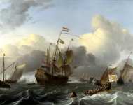 Ludolf Bakhuizen - The Eendracht and a Fleet of Dutch Men-of-war